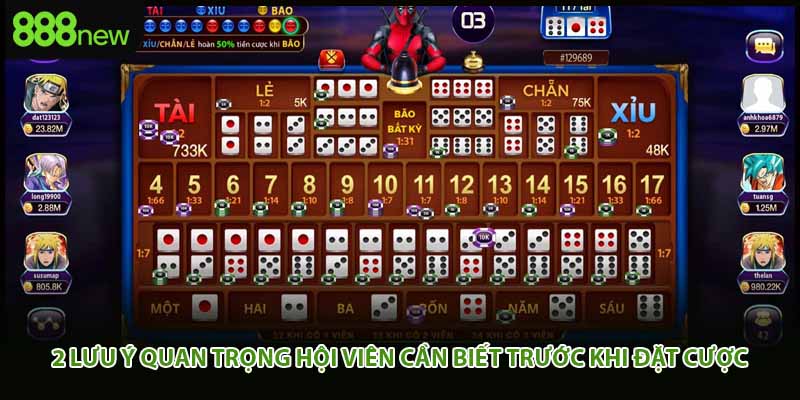 2 lưu ý quan trọng hội viên cần biết trước khi đặt cược