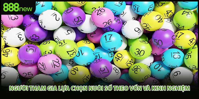 Người tham gia lựa chọn nuôi số theo vốn và kinh nghiệm